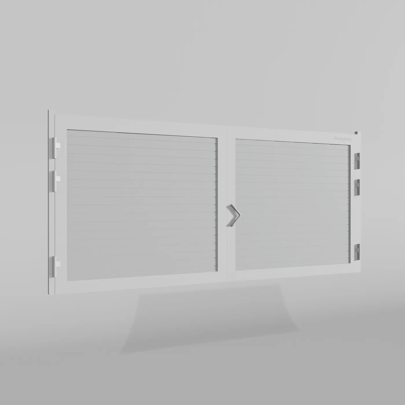 Распашные ворота DoorHan 4300х1700 цвета RAL 9003 (белый) с дизайном «доска» без автоматики
